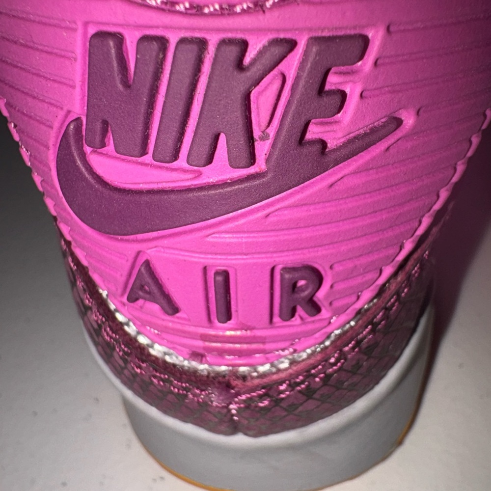 Nike Women’s Air Max 90 Sneakers in Yellow, Purple, and Green - Picture 4 of 10